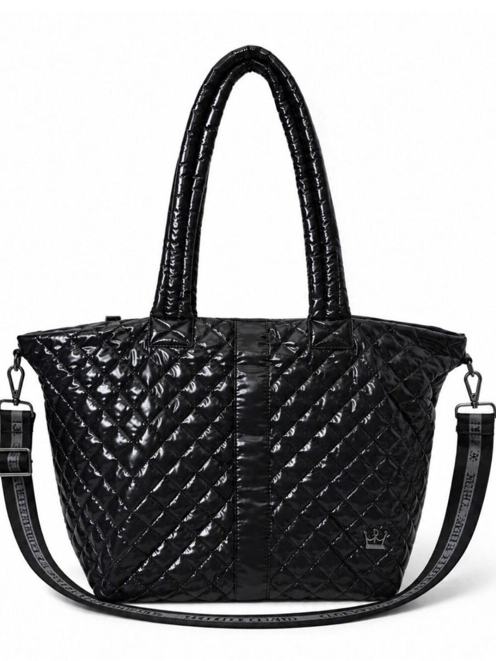 Peloton x Oliver Thomas Black Quilted "Envy" Kitchen Sink Tote Bag Gym Duffle